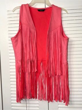 Dokotoo Faux Suede Fringe Western Vest